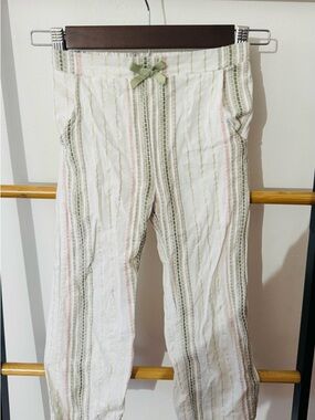 Unlisted Striped Lounge Pants in White, Olive & Pink
